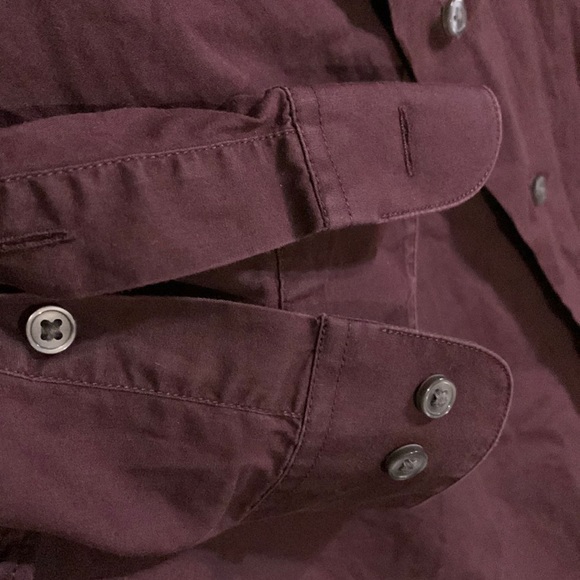 CALVIN KLEIN-men’s violet ‘SATIN POPLIN’ long sleeve button dress shirt - Picture 4 of 9